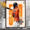 Congratulations Wilmer Flores on 500 Major League RBI Poster Canvas