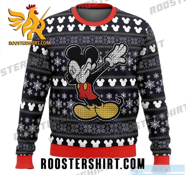Cute Dabbing Mickey Mouse Disney Ugly Christmas Sweater