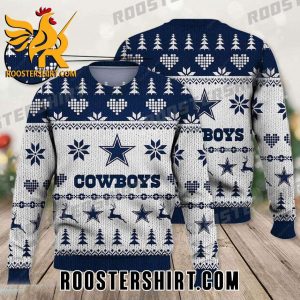 Dallas Cowboys Mix Icon Christmas Patter Ugly Sweater Gift For Cowboys Fans
