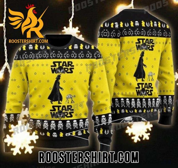 Darth Vader Style Yellow Black Star Wars Ugly Sweater