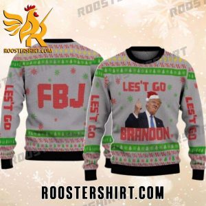Donald Trump Santa Hat FBJ Let’s Go Brandon Ugly Sweater