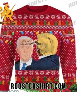 Donald Trump Write Lets Go Brandon Joe Biden Ugly Sweater