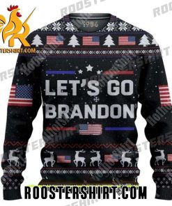 Flag USA Pattern Let’s Go Brandon Ugly Sweater