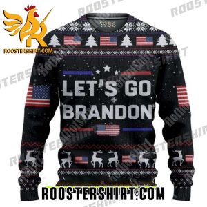 Flag USA Pattern Let’s Go Brandon Ugly Sweater