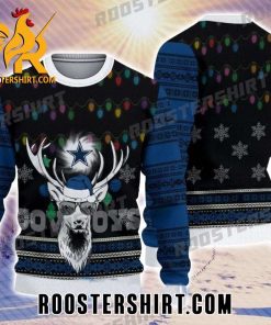 Funny Reindeer Mix Dallas Cowboys Logo Star Ugly Sweater