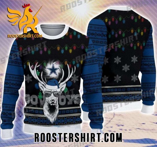 Funny Reindeer Mix Dallas Cowboys Logo Star Ugly Sweater