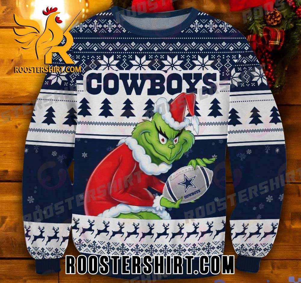 Grinch Cosplay Dallas Cowboys NFL Christmas Ugly Sweater