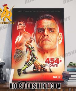 Gunther Champs 454 Days Longest ICTitle Reign In WWE History Poster Canvas