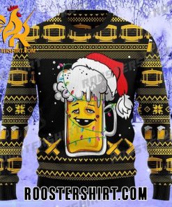 Happy Christmas Beer Santa Hat Ugly Sweater