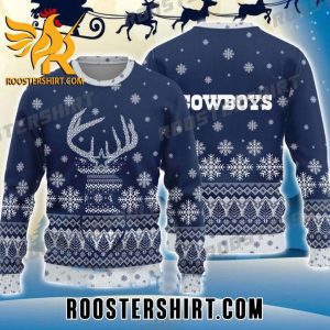 Happy Christmas Reindeer Twinkle Dallas Cowboys Ugly Sweater
