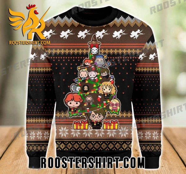 Harry Potter And Friends Cosplay Christmas Tree Ugly Sweater