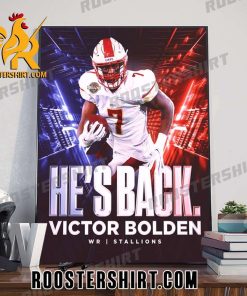 He Back Victor Bolden Jr USFL Champion MVP Poster Canvas