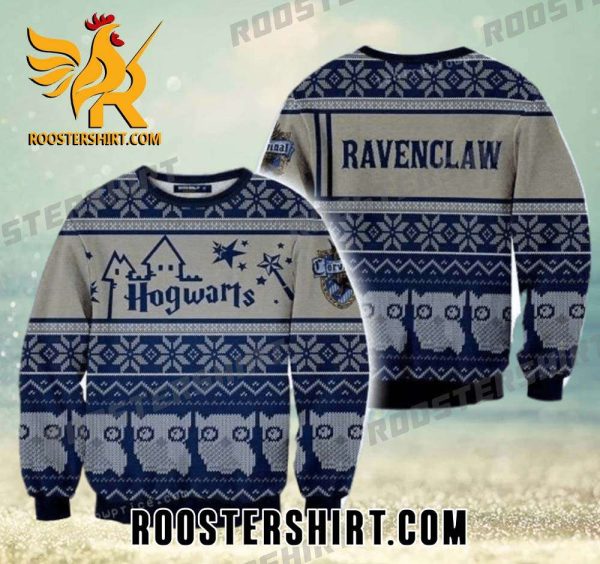 Hogwarts Ravenclaw Ugly Christmas Sweater Gift For Harry Potter Fans