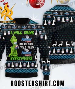 I Will Drink Natural Light Here Or There I Will Drink Natural Light Every Where Ugly Sweater