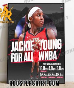 Jackie Young For All WNBA 2023 Poster Canvas