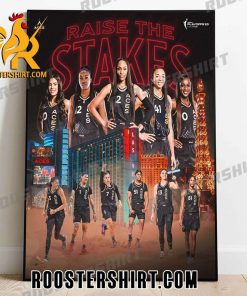 Las Vegas Aces Raise The Stakes WNBA Playoffs 2023 Poster Canvas