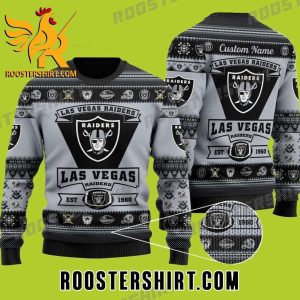 Las Vegas Raiders Logo Est 1960 New Design Raiders Ugly Christmas Sweater