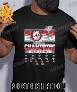 Limited Edition Atlanta Braves Champions NL East Championship 2023 T-Shirt Gift For Braves Fans