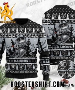 Limited Edition Las Vegas Raiders Jack Skellington Halloween Ugly Christmas Sweater