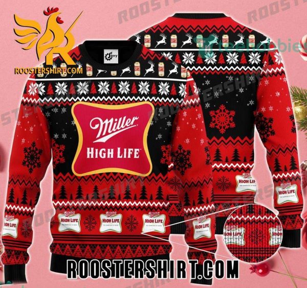 Limited Edition Miller High Life Beer Ugly Christmas Sweater