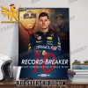 Max Verstappen History Maker 10 Record Breaker Poster Canvas