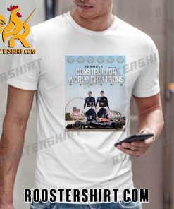 Max Verstappen and Sergio Perez Red Bull Racing 2023 Constructor World Champions T-Shirt
