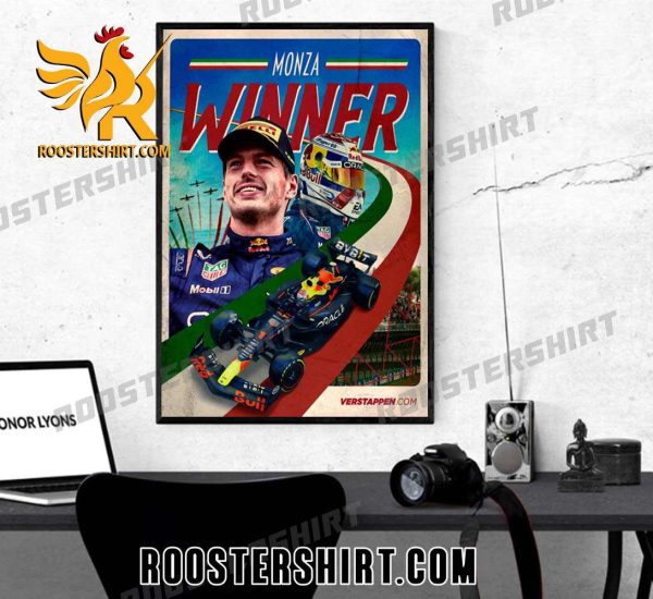 Max Verstappen wins the 2023 Italian GP and claims a 10th consecutive Grand Prix win in Formula 1 Poster Canvas