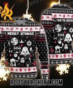Merry Sithmas Character Star Wars Pattern Ugly Sweater