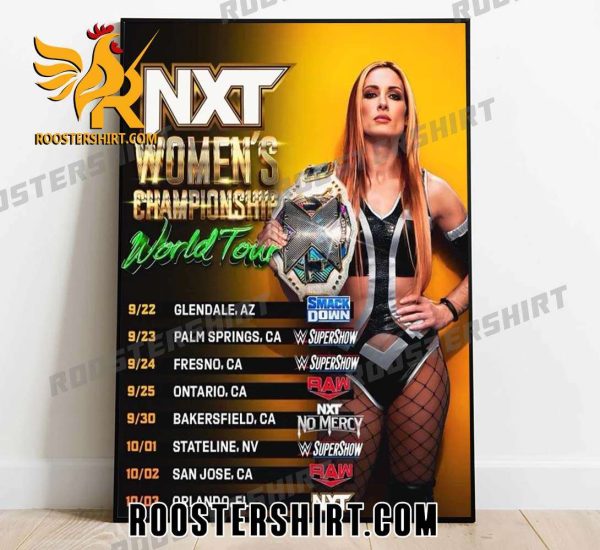 NXT Womens Championship World Tour Becky Lynch Poster Canvas