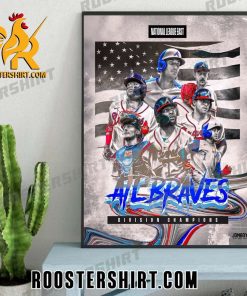 National League East Atlanta Braves Division Champions Poster Canvas