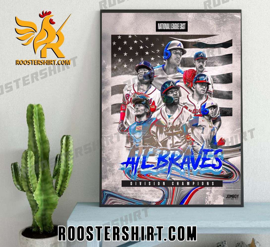 National league east atlanta braves division champions poster