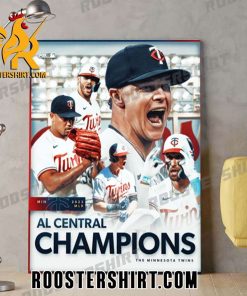 New Design Minnesota Twins 2023 AL Central Champions Poster Canvas