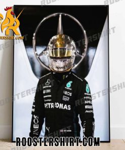 New Poster Lewis Hamilton At Japanese GP 2023 With New Golden Helmet Poster Canvas