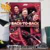 Oracle Red Bull Racing Back To Back Constructors Champions 2023 Japanese GP Poster Canvas
