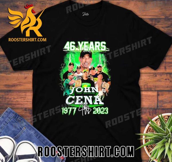 Quality 46 Years John Cena 1977-2023 Signatures Unisex T-Shirt