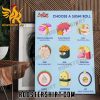 Quality Adventure Time Choose A Sushi Roll Poster Canvas