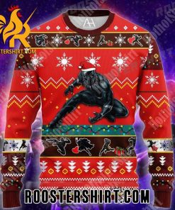 Quality Black Panther Santa Hat Marvel Ugly Christmas Sweater