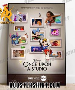 Quality Disney Once Upon A Studio 100 Years Of Disney Magic Comes Together Poster Canvas