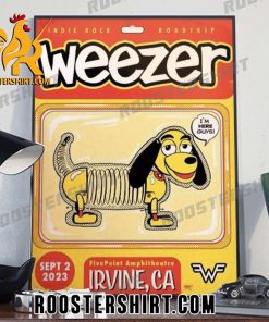Quality Indie Rock Road Trip Tour Weezer In FivePoint Amphitheatre Irvine CA Sept 2 2023 Poster Canvas