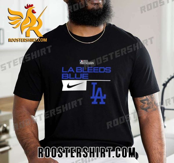 Quality Los Angeles Dodgers Nike LA Bleeds Blue 2023 Postseason Vintage T-Shirt