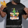 Quality Peanuts Characters Loves Christmas And Illinois Fighting Illini Unisex T-Shirt