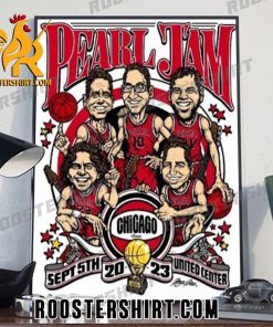 Quality Pearl Jam x Chicago Bulls Sept 5th 2023 United Center Chicago Event Poster Canvas