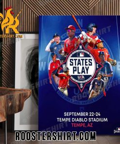 Quality The 2023 MLB States Play Arrives In Tempe AZ At Tempe Diablo Stadium Poster Canvas