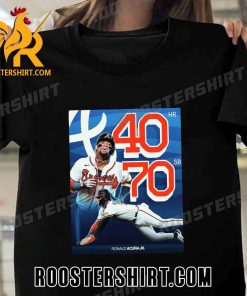 Ronald Acuna Jr 40 HR 70 SB Atlanta Braves T-Shirt