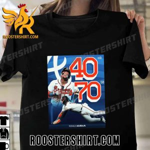 Ronald Acuna Jr 40 HR 70 SB Atlanta Braves T-Shirt