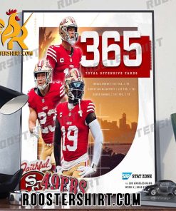 San Francisco 49ers 365 Total Offensive Yards Poster Canvas