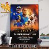 The Rematch Los Angeles Rams vs Cincinnati Bengals At Super Bowl LVI Poster Canvas