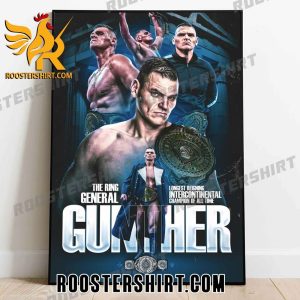 The Ring General Longest Reigning Intercontinental Champion Of All Time Gunther Poster Canvas