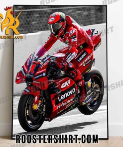 The World Champion on the brakes Pecco Bagnaia Poster Canvas