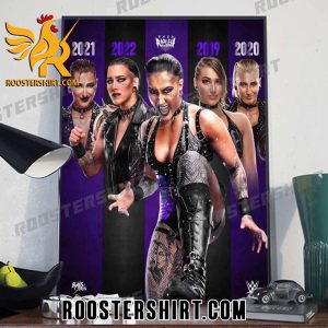 The evolution of our Rhea Ripley Women’s World Champion through 5 years Poster Canvas